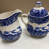 Porcelain Sugar and Creamer Set