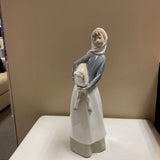 Porcelain Girl and Lamb Figurine, Lladro