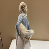 Porcelain Girl and Lamb Figurine, Lladro