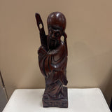 Shou Lao Wood Carving (Chinese God of Longevity)