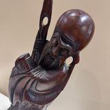 Shou Lao Wood Carving (Chinese God of Longevity)
