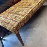 Fabric and Wood Bench