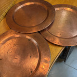 Vintage Copper Hammered Chargers