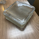 Covered Glass Square Dish
