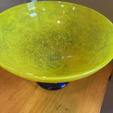 Glass Bowl on pedestal by Gunnel Sahlea for Kasta Boda