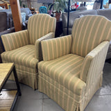 Striped Upholstered Occasional Chair