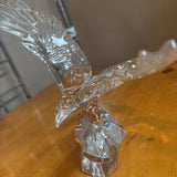 Soaring Glass Eagle w Jeramiah 40:31 Etched on Bottom