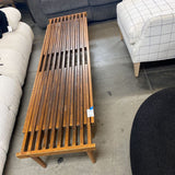 Vintage MCM Wood Split Slat Coffee Table