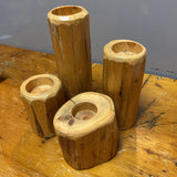 Wood Candle Holders