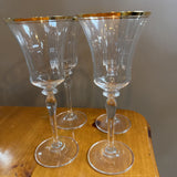 'Jamestown' Gold trim Wine Glass by Mikasa