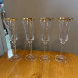 'Jamestown' Gold-trim Flute Glass by Mikasa