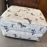 Upholstered w Butterfly Print