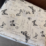Upholstered w Butterfly Print
