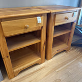 Pine 1 Drawer Nightstand w 2 Shelves