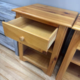 Pine 1 Drawer Nightstand w 2 Shelves