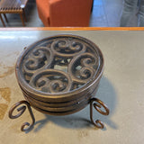 Set of 4 Coasters (metal/glass)