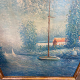 Boat and Lake Scene by Donald