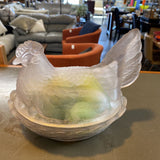 Glass Hen Covered Dish