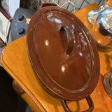 Metal Oval Baking Dish with Lid