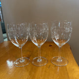 Etched Wine Glass by Princess House