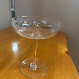 Large Etched Coupe Glass