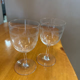 Etched Wine Glass