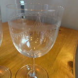 Etched Wine Glass