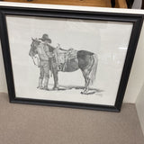 Cowboy and Horse by Keith W Avery