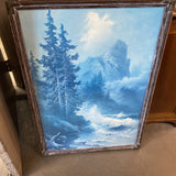 Tree and Waves Scene
