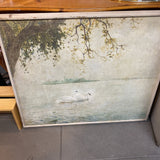 Framed Swan Painting