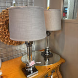 Silver & Lucite Modern Table Lamp
