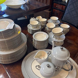 Flintridge 'Brookmere' Bone China w Platinum Trim SET
