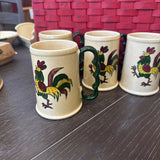 Poppy Trail Rooster Mug Set