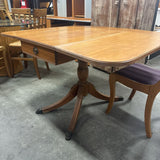 Claw Foot Drop Leaf Table w Drawer