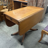 Claw Foot Drop Leaf Table w Drawer
