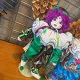 Betty Jane Carter Musical Porcelain Clown Doll