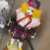 Betty Jane Carter Musical Porcelain Clown Doll