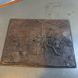 Bronze Plaque w Tavern Scene