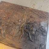 Bronze Plaque w Tavern Scene