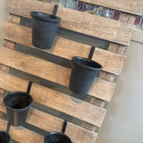 5 Planters Wood Wall Art