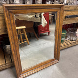 Wood Framed Beveled Mirror
