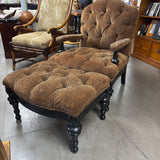 Leopard Chair and Ottoman