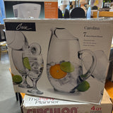 Crisa Caronlina 7 piece pitcher, glasses