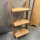 Leaning Solid Wood Low Shelf