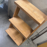 Leaning Solid Wood Low Shelf