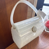 Vintage - Wilardy Lucite Purse w Handle & Mirror