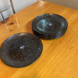 Set of 6 Crate &Barrel Sparkly Appetizer Plates