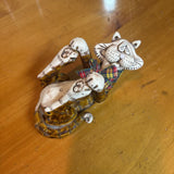 Ceramic Cat on his Back