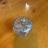 Cat Pewter & Glass Potpourri Container