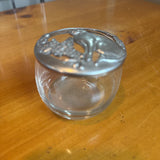 Cat Pewter & Glass Potpourri Container